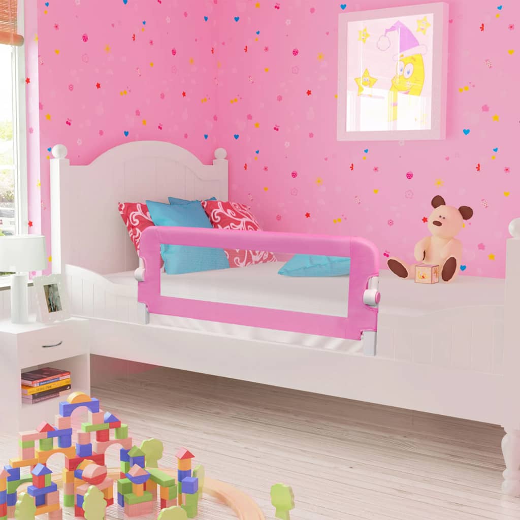 vidaXL voodipiire väikelapse voodile, roosa, 120 x 42 cm, polüester