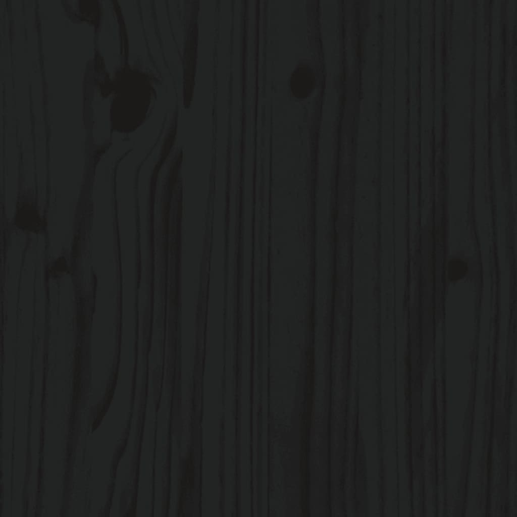 vidaXL päevavoodi, must, 90 x 190 cm, männipuit
