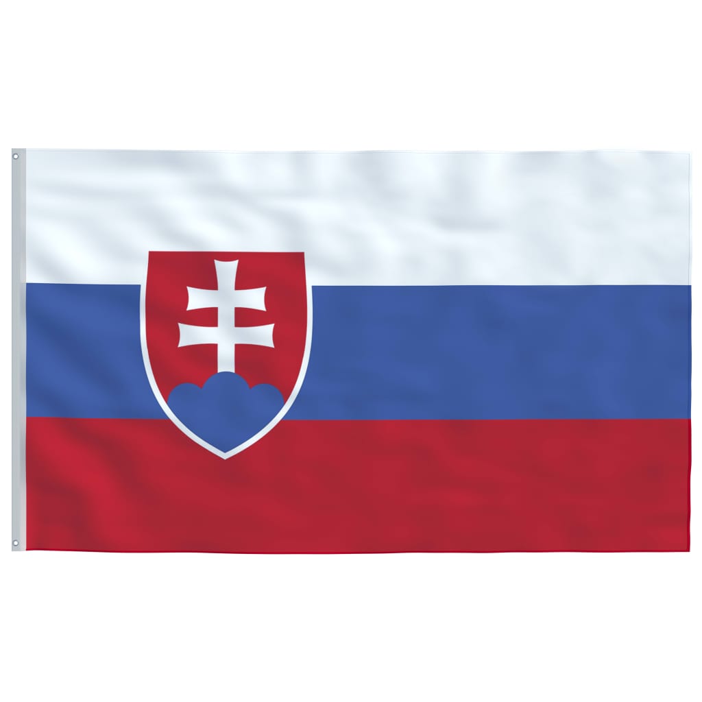 vidaXL Slovakkia lipp ja lipumast, alumiinium, 6,2 m