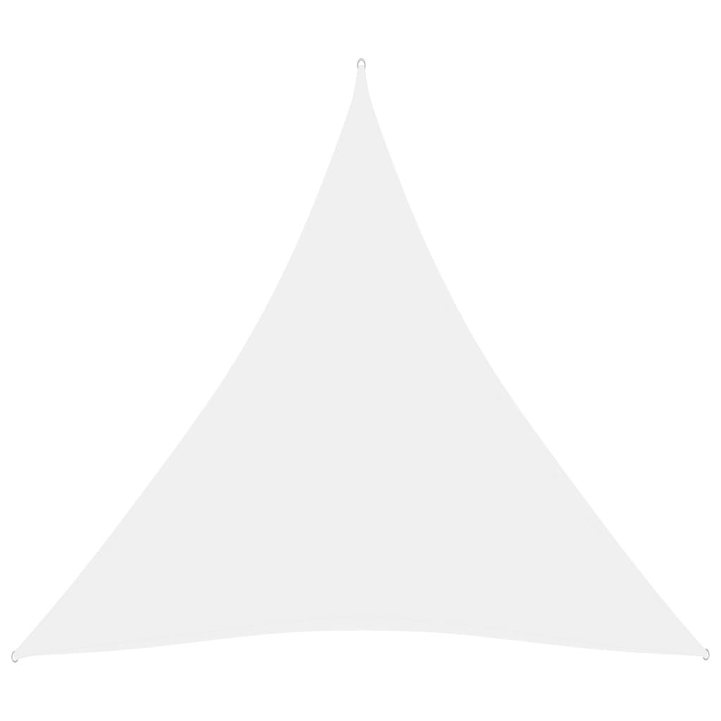 vidaXL päikesepuri, kolmnurk, 3,6 x 3,6 x 3,6 m, valge