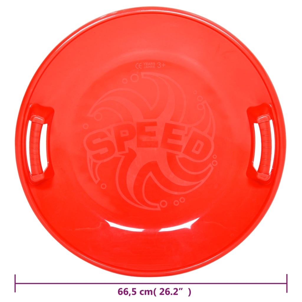 vidaXL ümmargune kelk, punane, 66,5 cm, PP