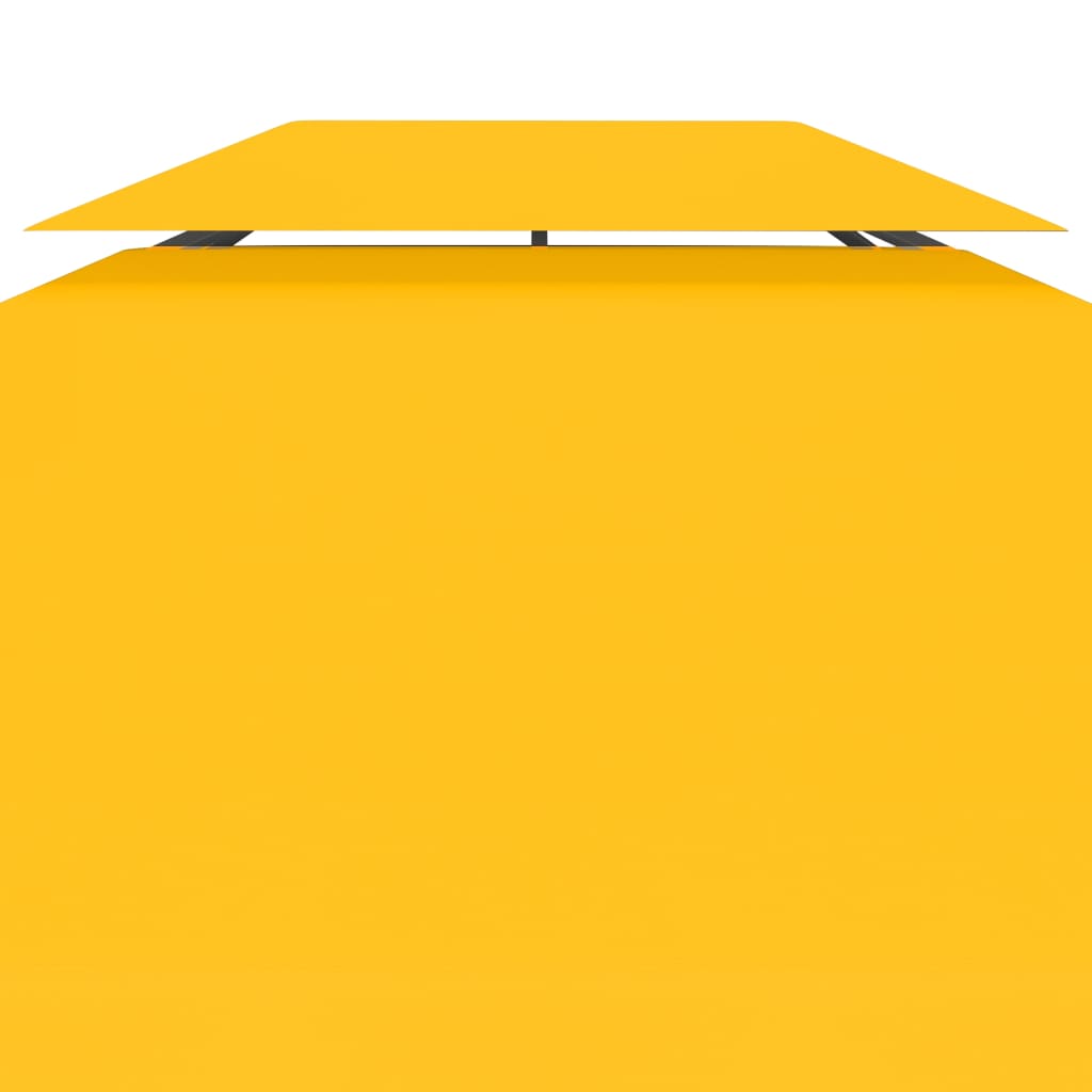 vidaXL kahekordne varjualuse katus 310 g/m² 4 x 3 m, kollane