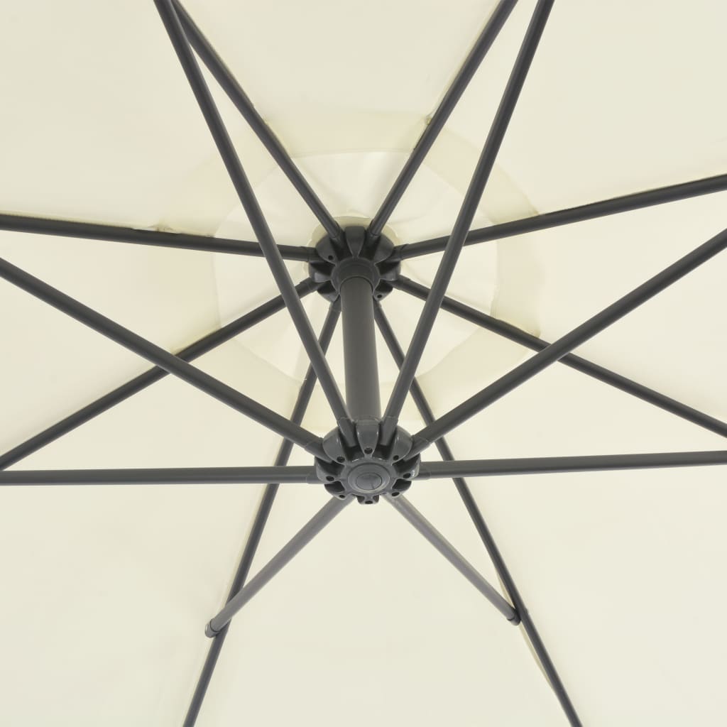 vidaXL konsooldisainiga päikesevari, teraspost, 300 cm, liivakarva