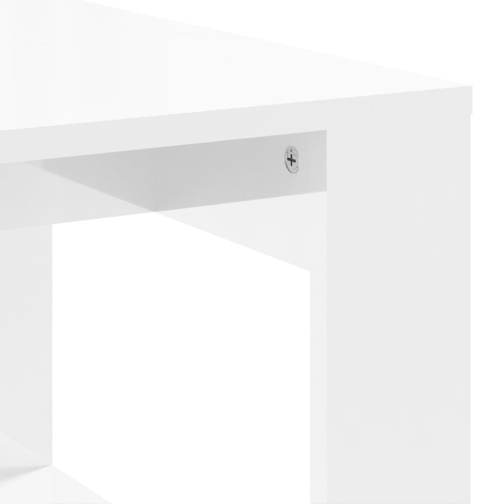 vidaXL kohvilaud, kõrgläikega valge, 102 x 50 x 35 cm, tehispuit