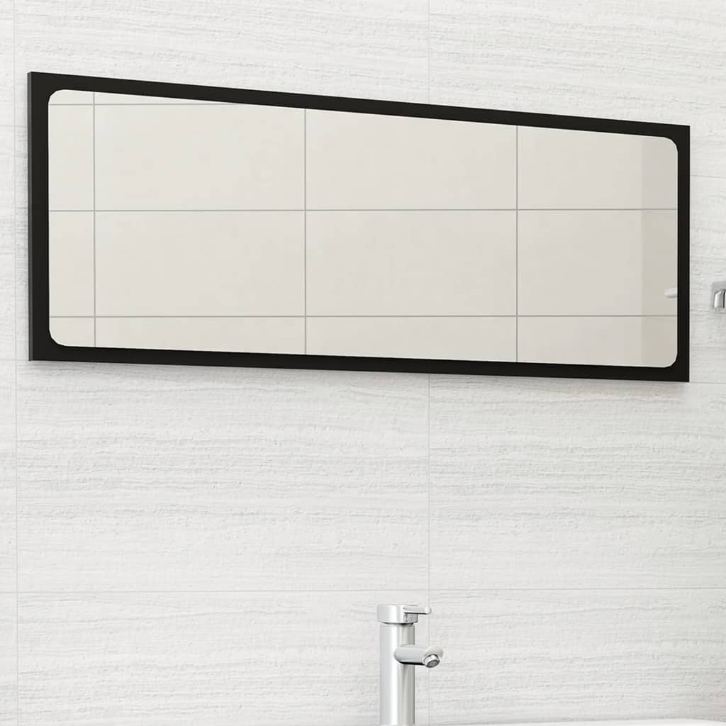 vidaXL vannitoa peegelkapp, must, 100 x 1,5 x 37 cm, puitlaastplaat