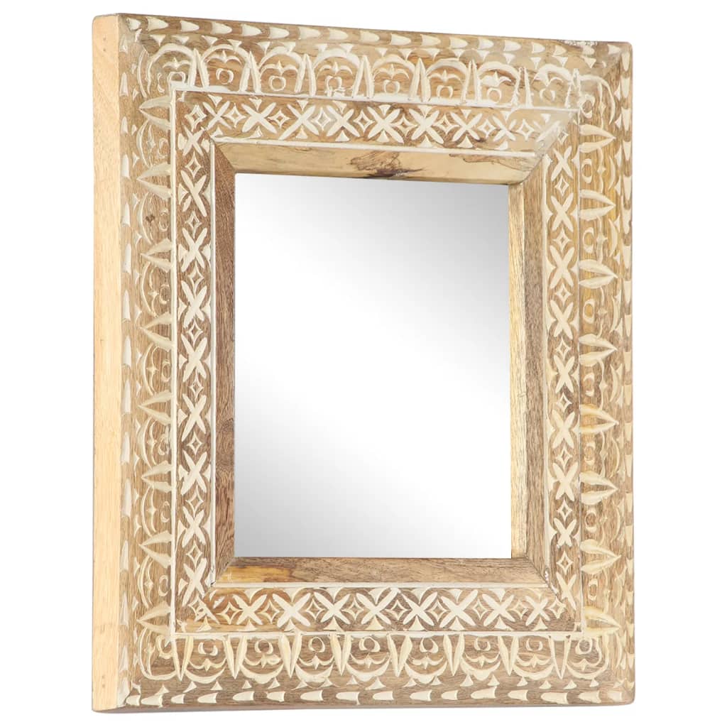 vidaXL, käsitsi nikerdatud peegel, 50x50x2,6 cm, mangopuit