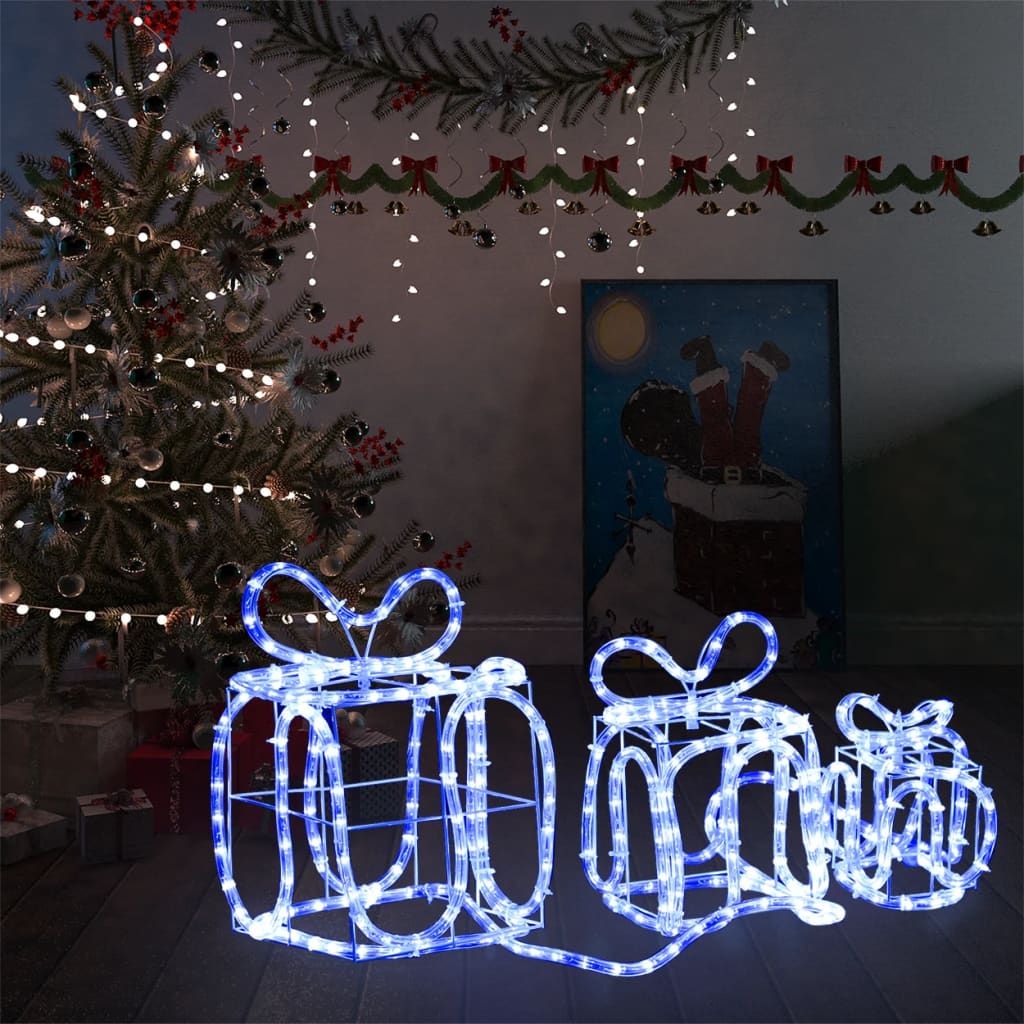 vidaXL jõulukaunistus, kingikarbid, 180 LEDi, õue või tuppa