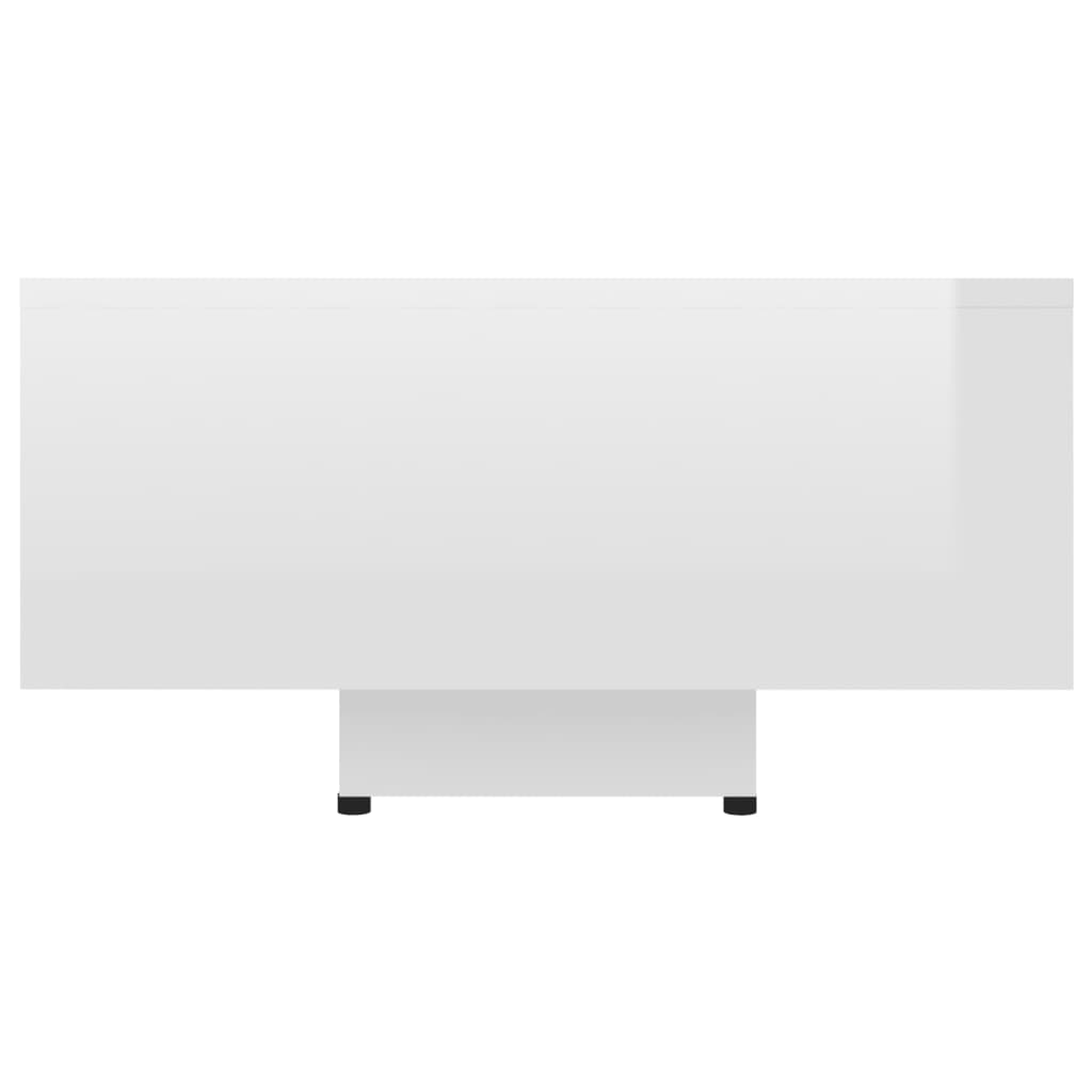 vidaXL kohvilaud, kõrgläikega valge, 85 x 55 x 31 cm, puitlaastplaat
