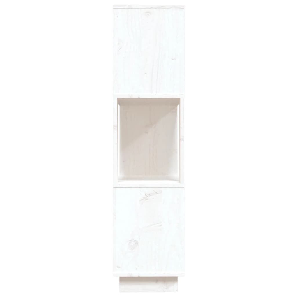 vidaXL raamaturiiul/ruumijagaja, valge, 80x25x101 cm, täismännipuit