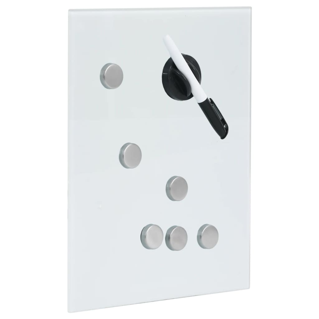 vidaXL võtmekarp magnetplaadiga, valge, 35 x 20 x 5,5 cm