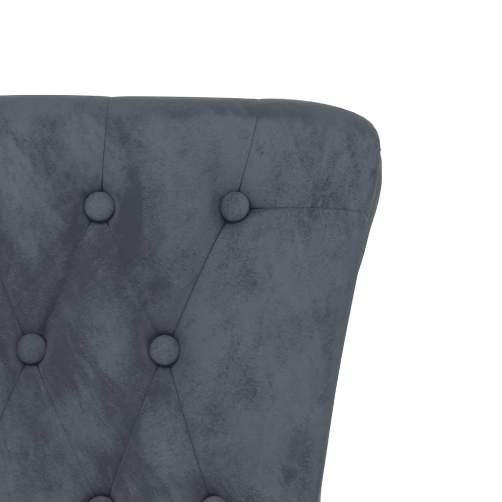 vidaXL kõrge seljatoega tool tumehall, samet, neetidega disain