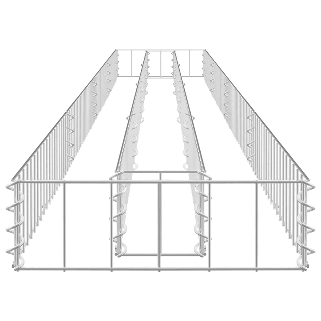 vidaXL gabioon-taimelava, tsingitud teras, 360 x 30 x 10 cm