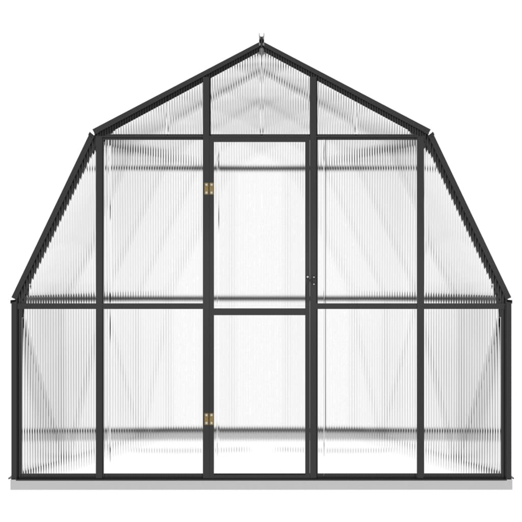 vidaXL kasvuhoone alusraamiga, antratsiithall, 6,43 m², alumiinium