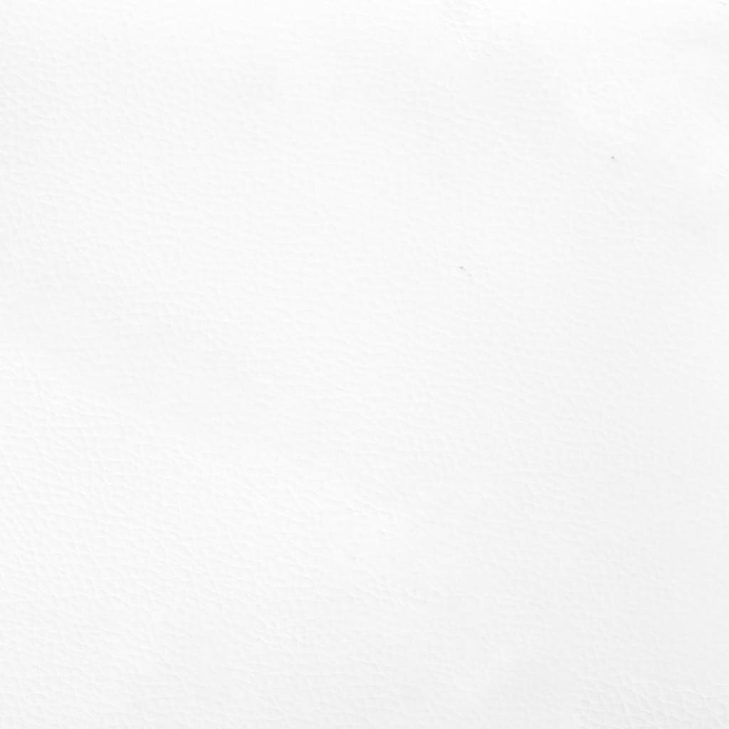 vidaXL voodipeats servadega, valge, 183x23x78/88 cm, kunstnahk