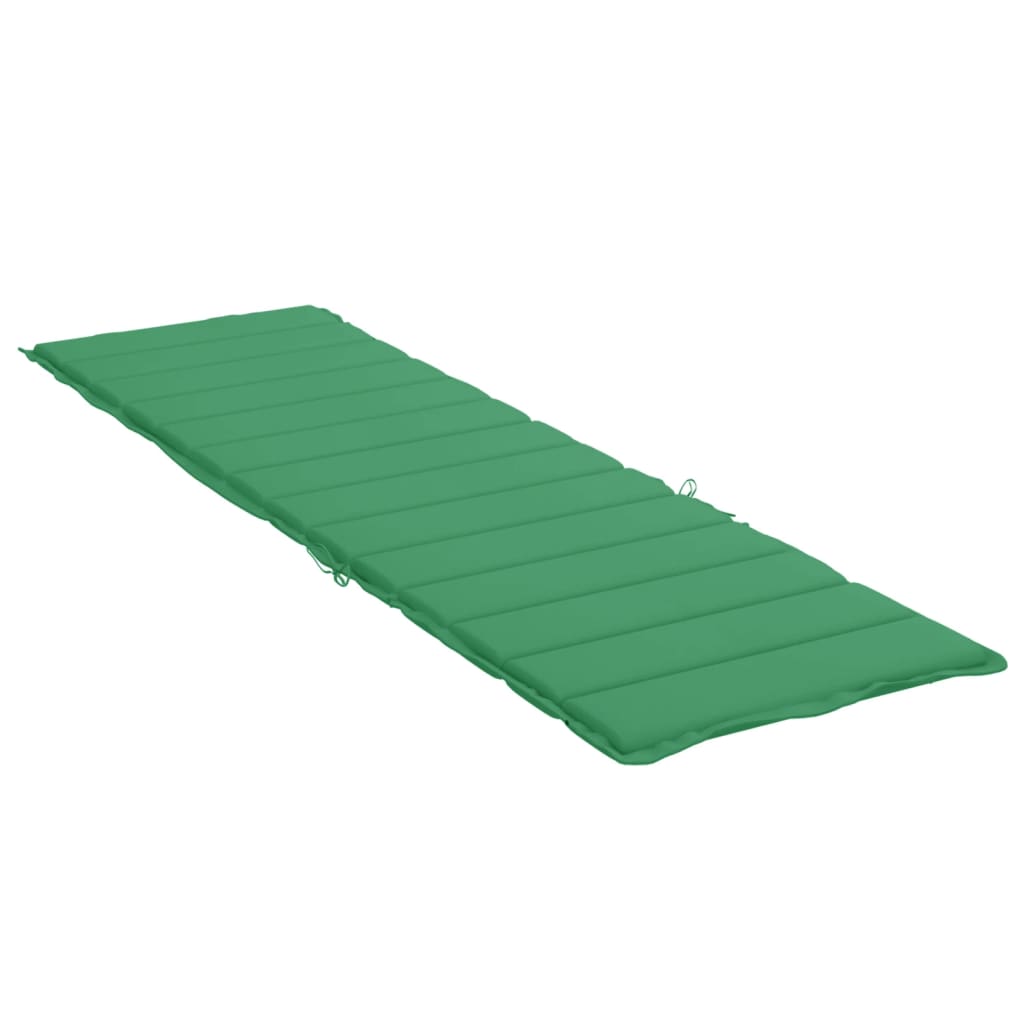 vidaXL päevitustooli padi, roheline, 200x60x3 cm, oxford kangas