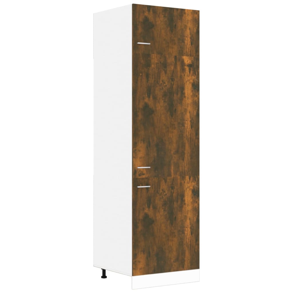 vidaXL külmkapi kapp, suitsutatud tamm, 60x57x207 cm, tehispuit