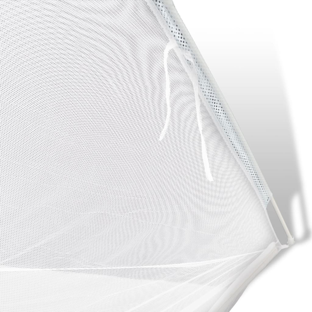 vidaXL matkatelk 200x120x130 cm klaaskiud valge