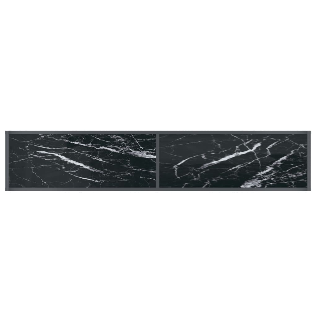 vidaXL konsoollaud, must, 180 x 35 x 75,5 cm, karastatud klaas