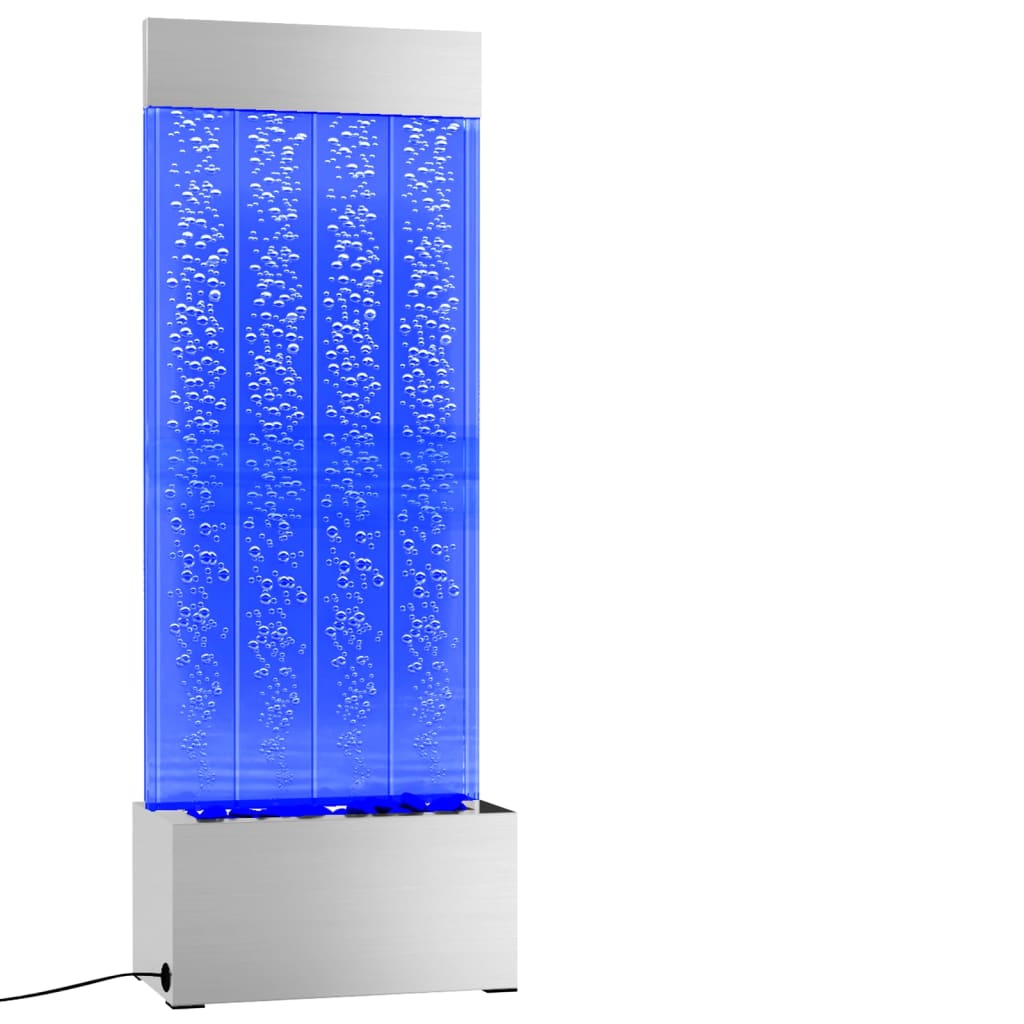 vidaXL mullisammas RGB LED-tuledega, roostevaba teras ja akrüül 110 cm