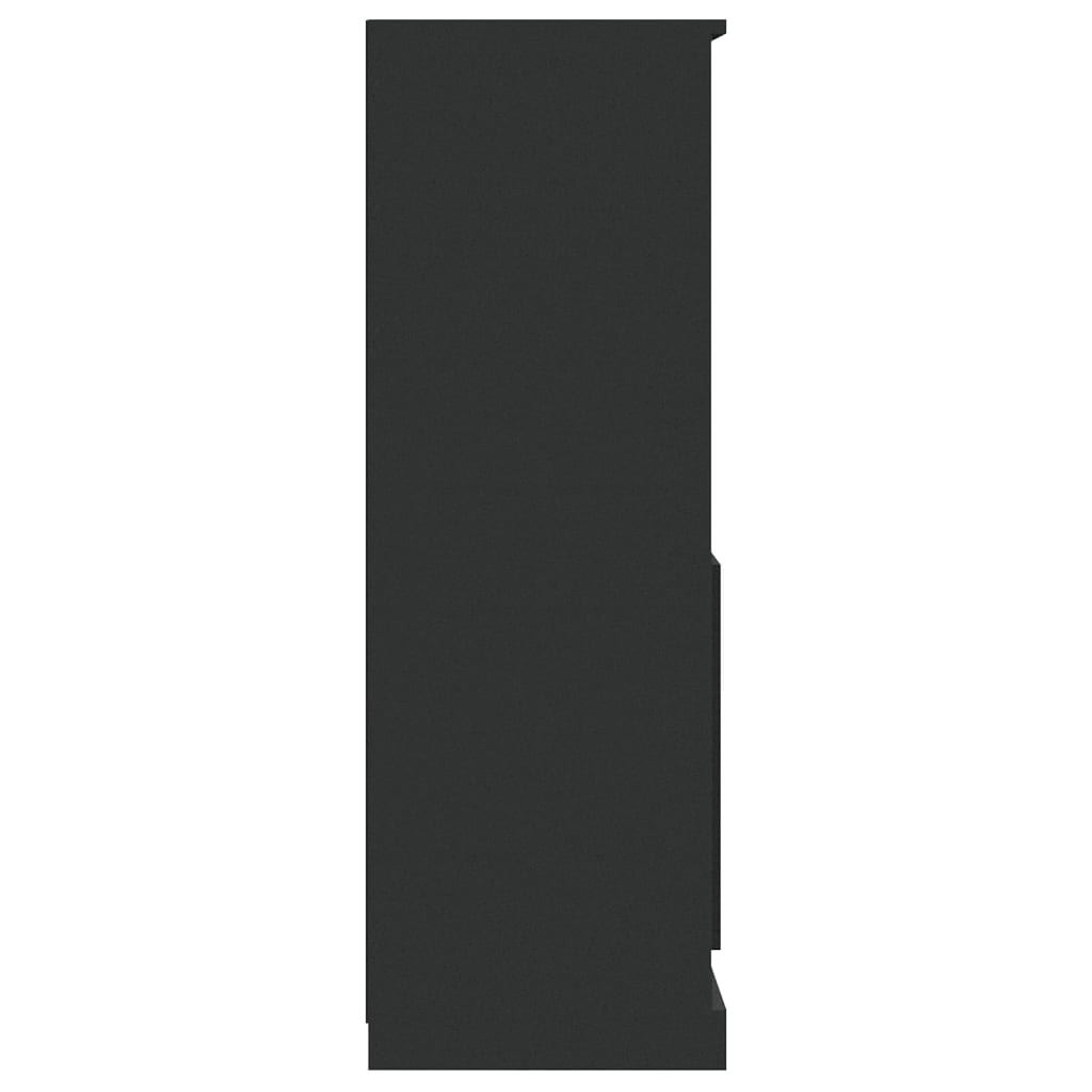 vidaXL kõrge kapp, must, 60 x 35,5 x 103,5 cm, tehispuit