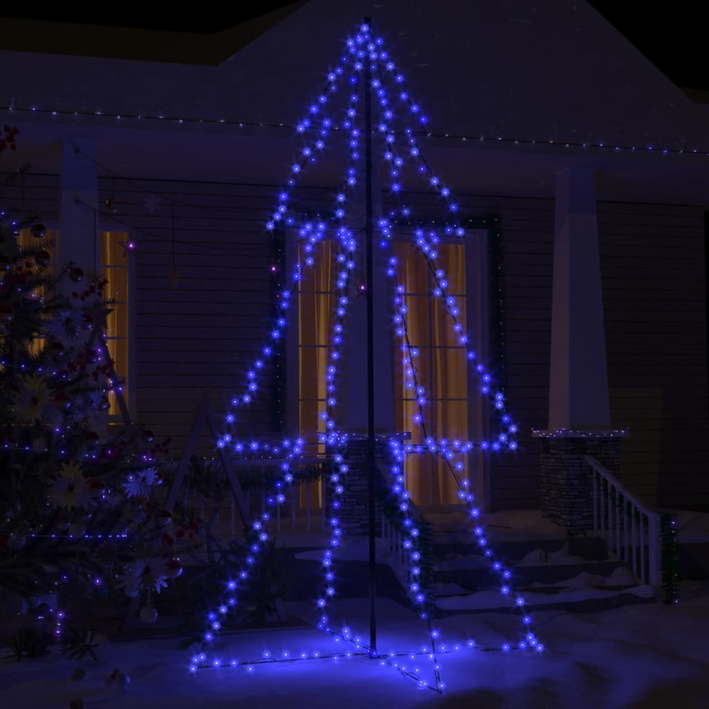 vidaXL koonusekujuline jõulupuu 300 LEDi, tuppa ja õue, 120x220 cm