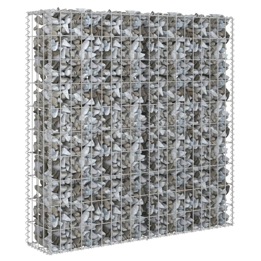 vidaXL gabioonsein katetega, tsingitud teras, 80 x 20 x 100 cm