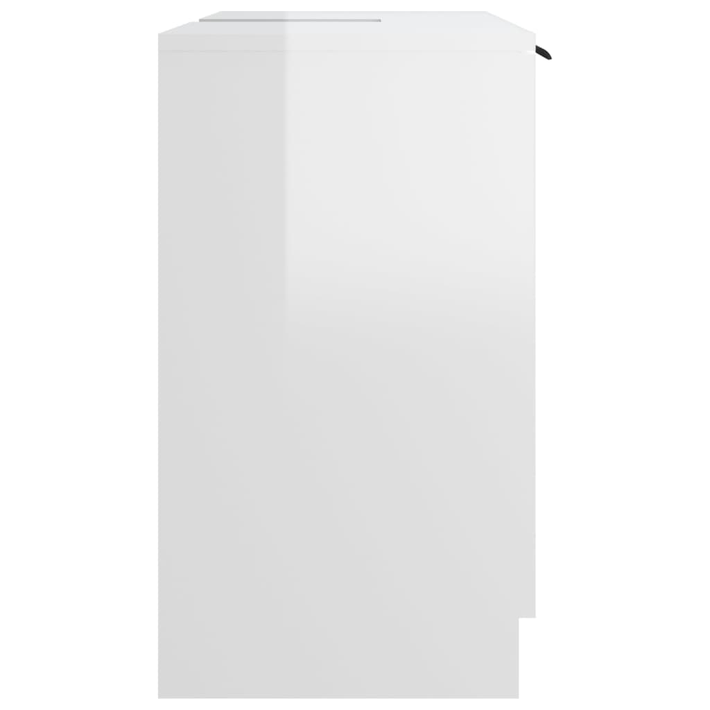 vidaXL vannitoakapp, kõrgläikega valge, 64,5 x 33,5 x 59 cm, tehispuit