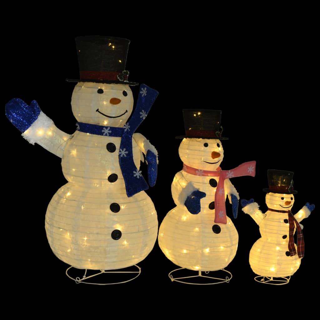 vidaXL dekoratiivne lumememmede pere kuju, LED, luksuslik kangas