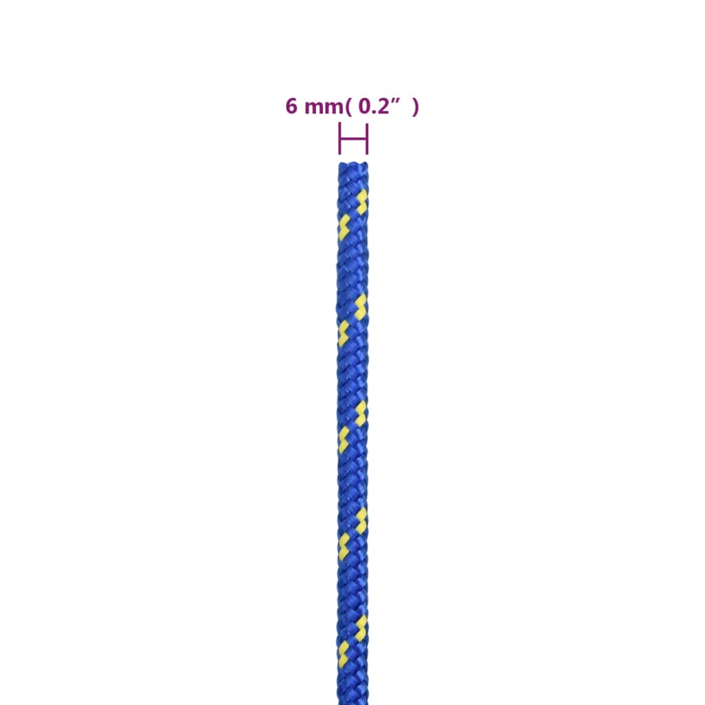 vidaXL paadiköis, sinine, 6 mm, 50 m, polüpropüleen