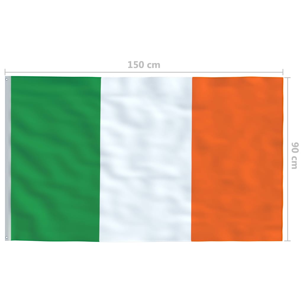 vidaXL Iirimaa lipp 90 x 150 cm