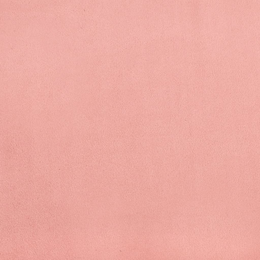 vidaXL voodipeats servadega, roosa, 183x16x78/88 cm, samet