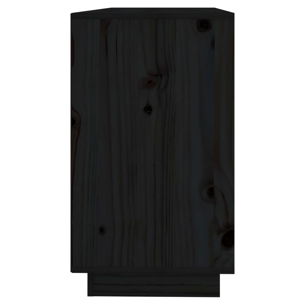 vidaXL puhvetkapp, must, 111 x 34 x 60 cm, täismännipuit