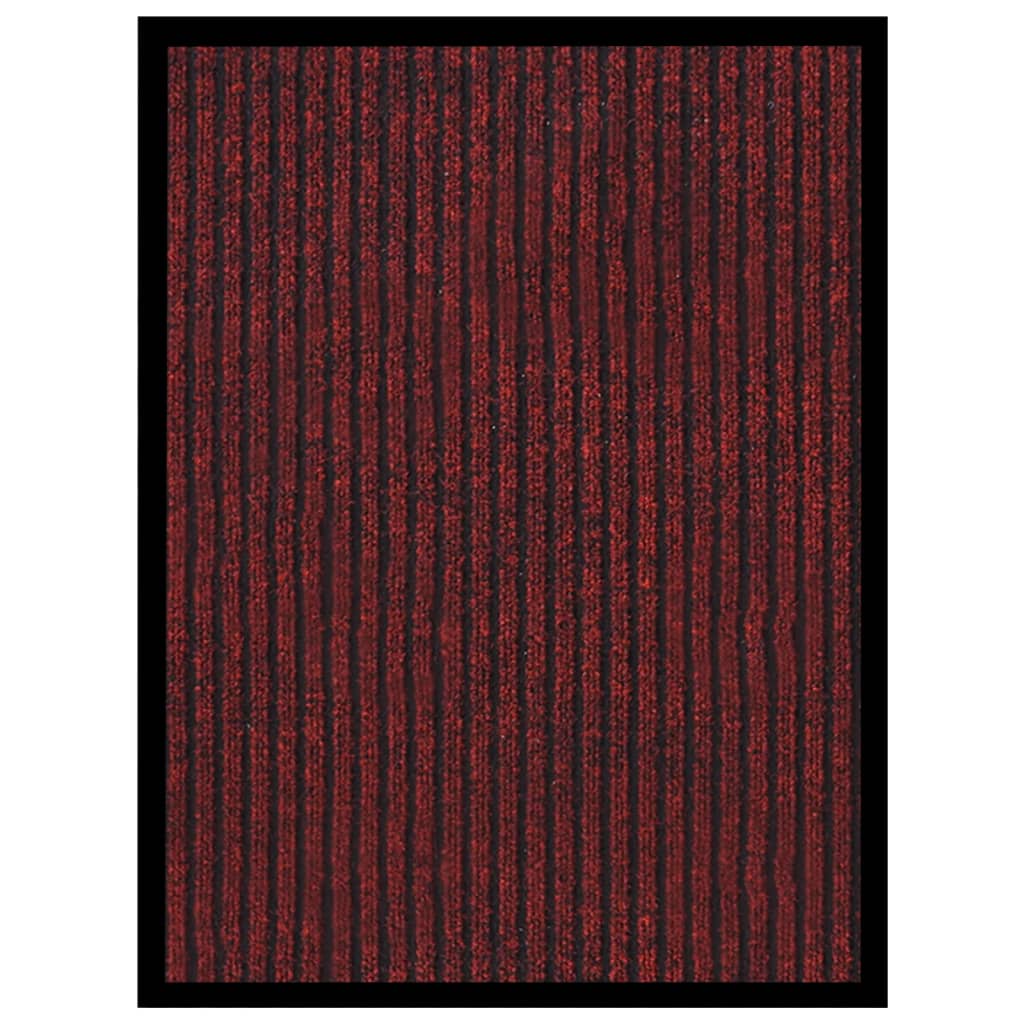 vidaXL uksematt, triibuline, punane, 40 x 60 cm