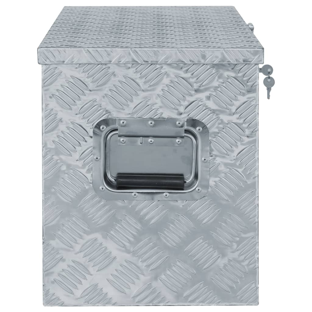 vidaXL alumiiniumist kast 90,5 x 35 x 40 cm, hõbedane