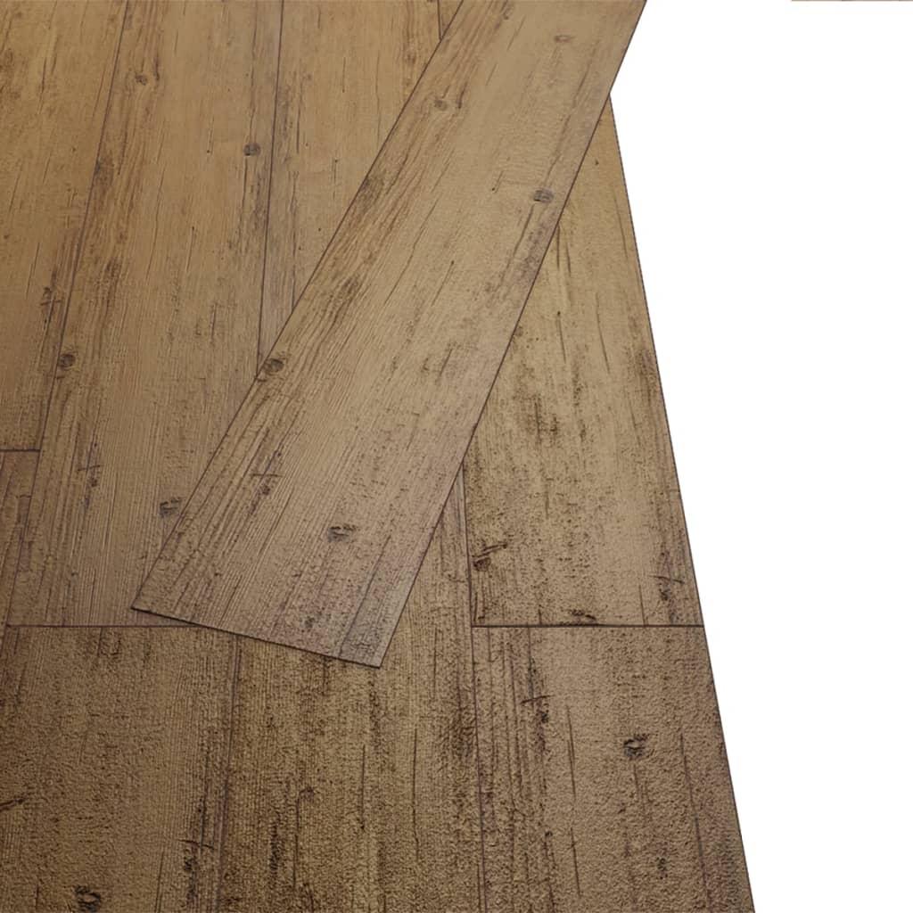 vidaXL iseliimuvad PVC-põrandaplaadid 2,51 m², 2 mm, pähkelpruun
