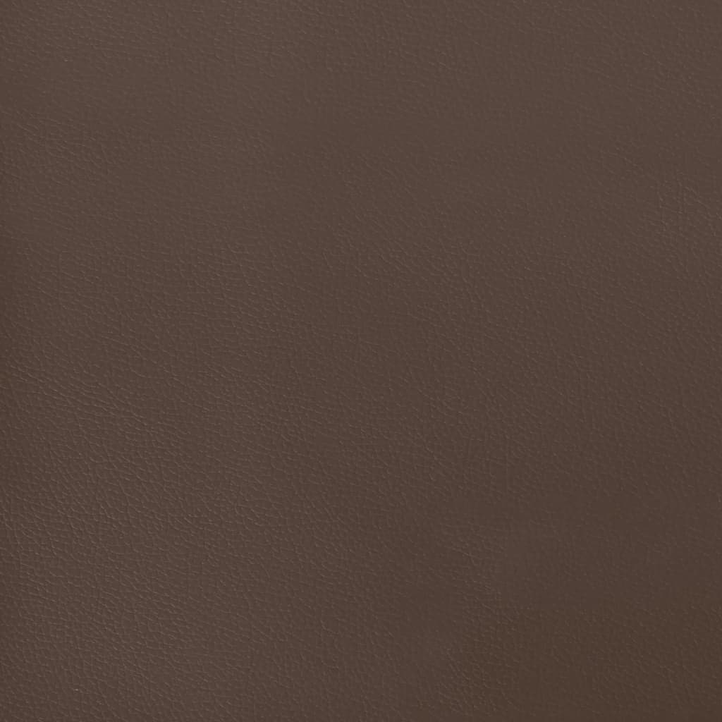 vidaXL voodipeats servadega, pruun, 147x23x118/128 cm, kunstnahk