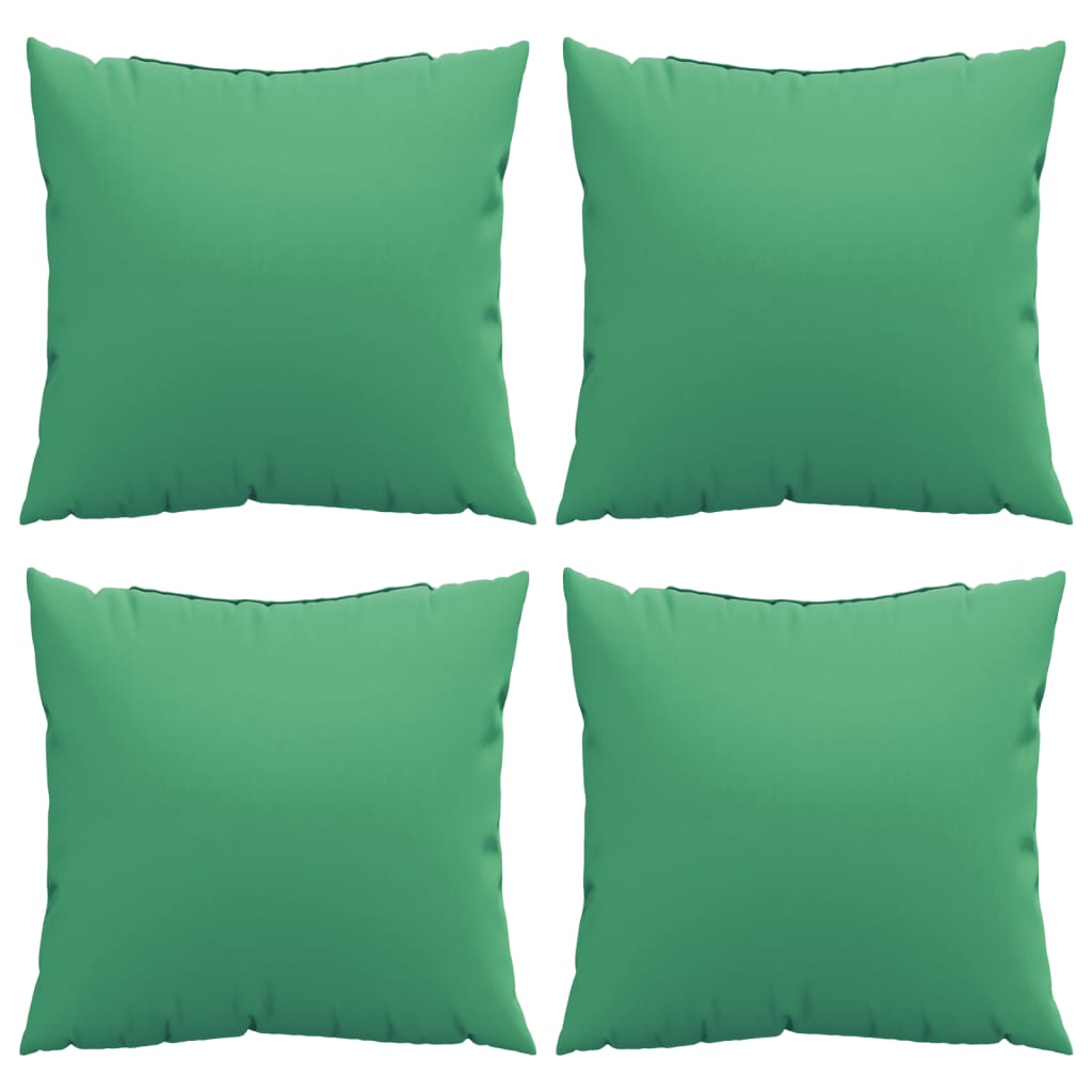 vidaXL dekoratiivpadjad, 4 tk, roheline, 40 x 40 cm kangas