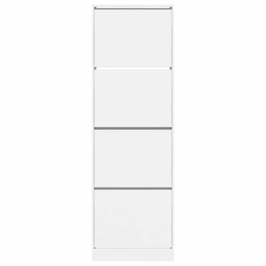 vidaXL jalanõudekapp, 4 klappuksega, valge, 60 x 34 x 187,5 cm