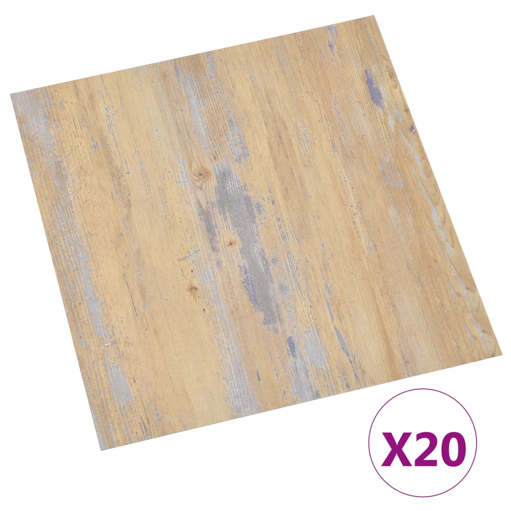 vidaXL iseliimuvad põrandaplaadid 20 tk, PVC, 1,86 m², pruun