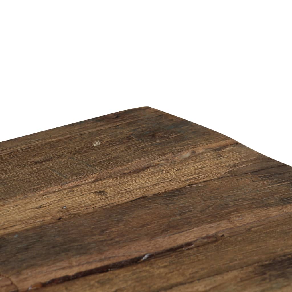 vidaXL kaardus jalgadega kohvilaud taastatud puit ja teras 110x60x35
