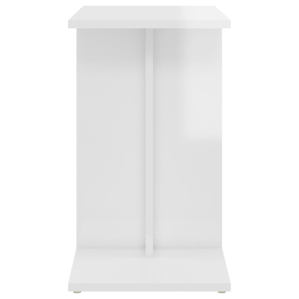 vidaXL lisalaud, kõrgläikega, valge, 50x30x50 cm puitlaastplaat