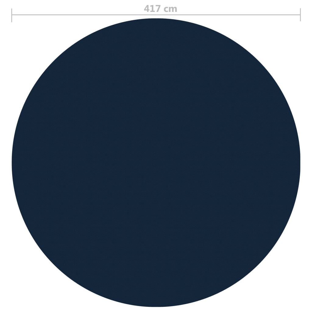 vidaXL ujuv PE ümmargune basseinikile, 417 cm, must ja sinine