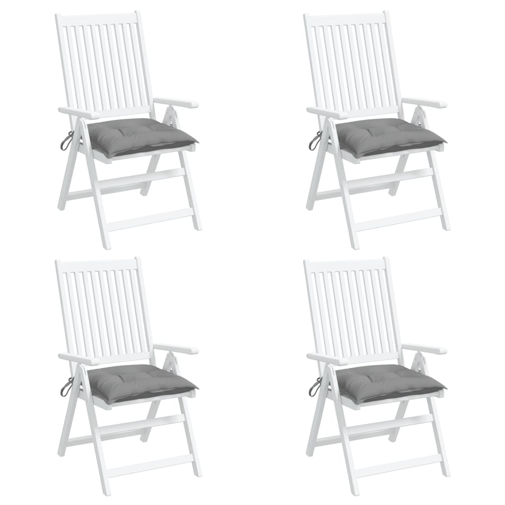 vidaXL tooli istmepadjad 4 tk, hall, 50 x 50 x 7 cm, kangas