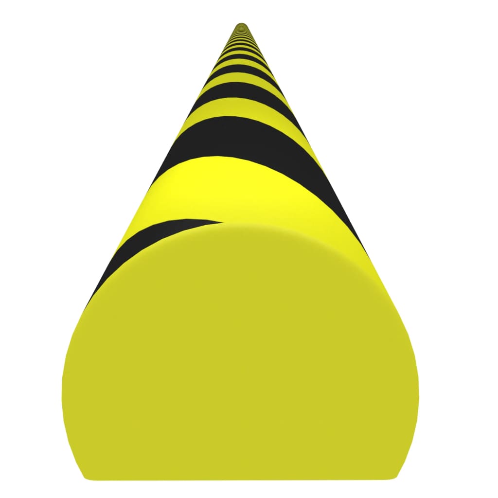 vidaXl nurgakaitse, kollane ja must, 4 x 3 x 100 cm, PU