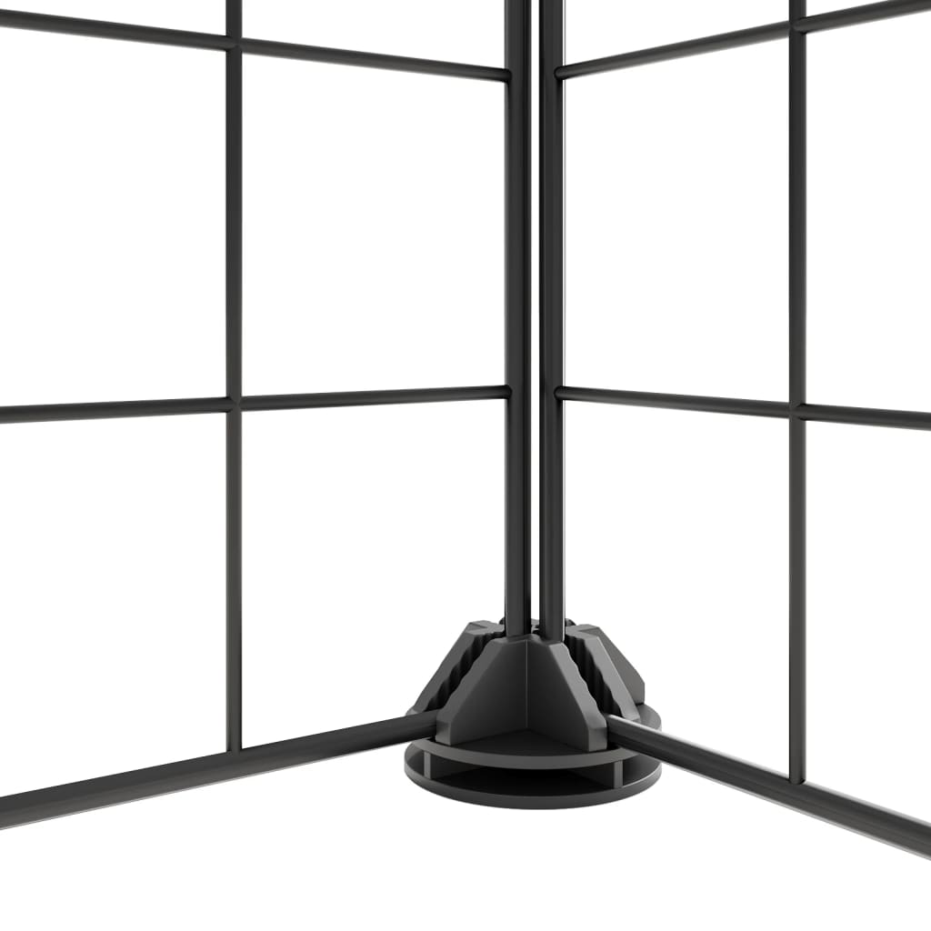 vidaXL 52 paneeliga lemmiklooma aedik uksega, must, 35 x 35 cm, teras