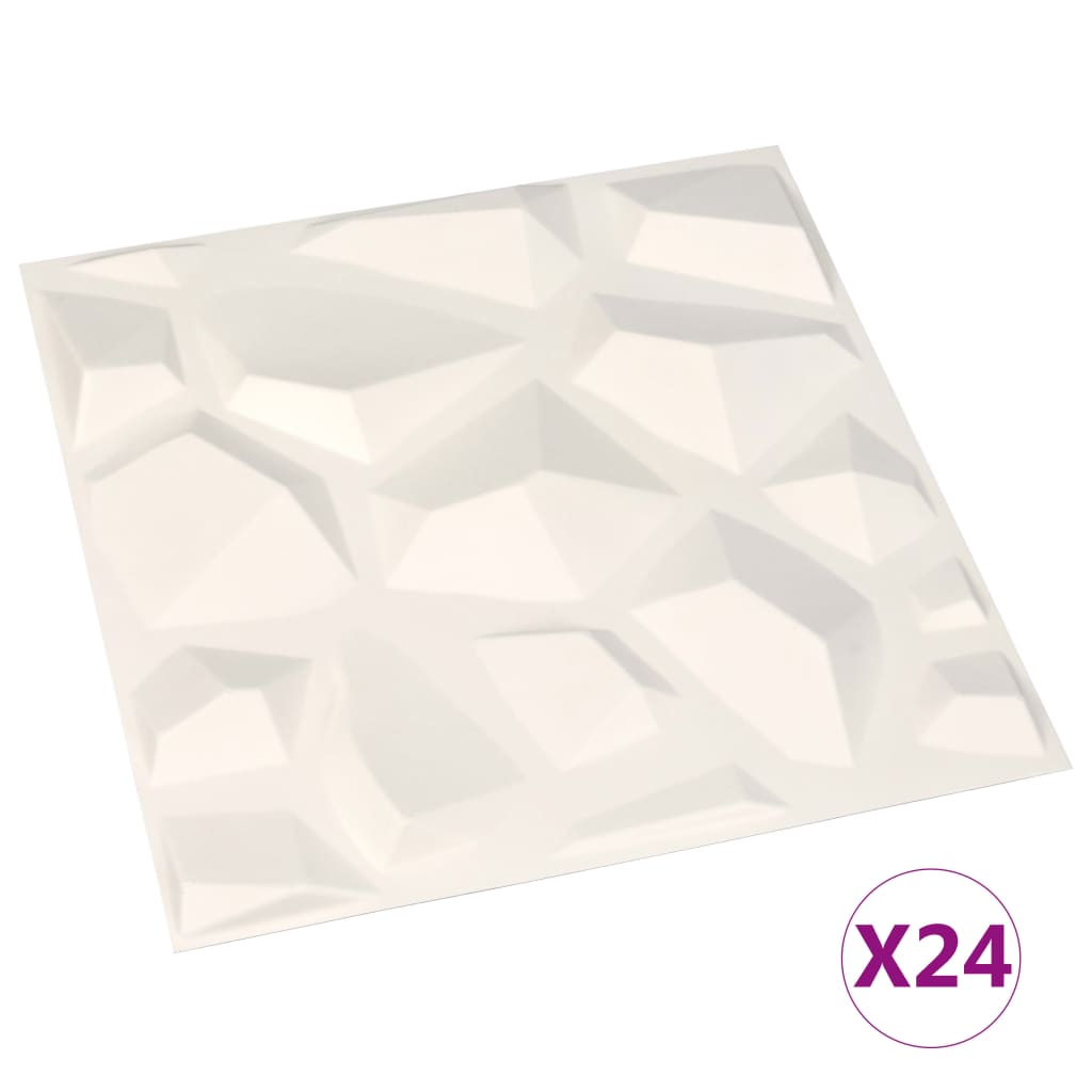 vidaXL 24 seinapaneeli 3D, 0,5 x 0,5 m, 6 m²