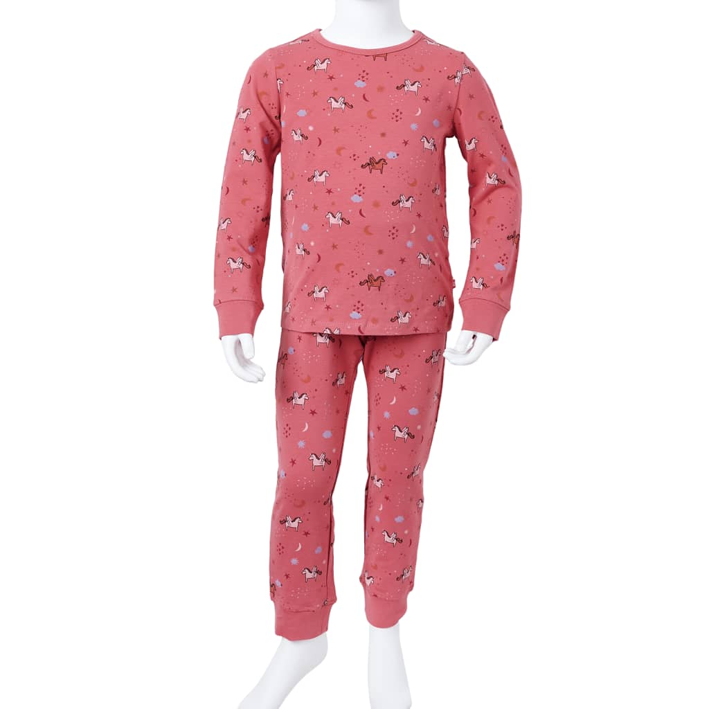 Laste pidžaama, pikkade varrukatega, vanaroosa, 92