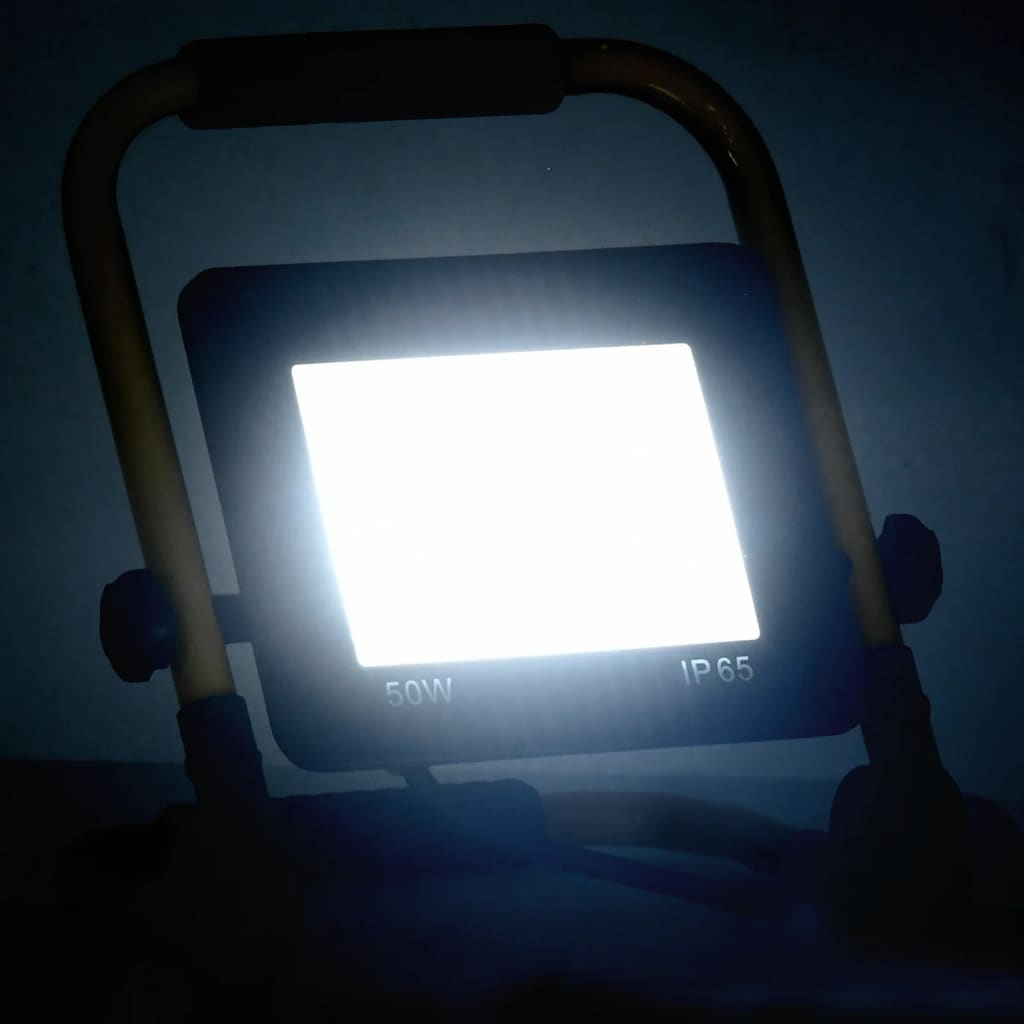vidaXL käepidemega LED prožektor, 50 W, külm valge