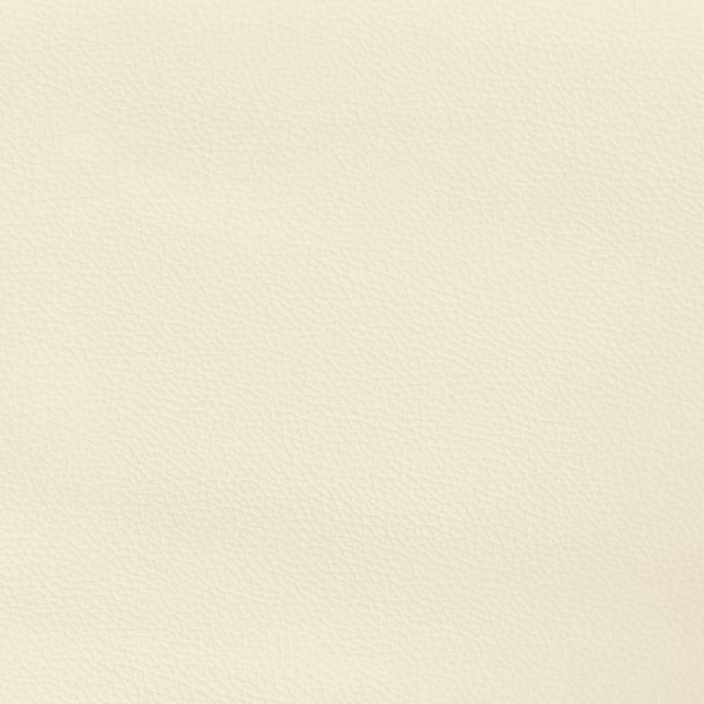 vidaXL voodipeats servadega, kreemjas, 93x16x118/128 cm, kunstnahk