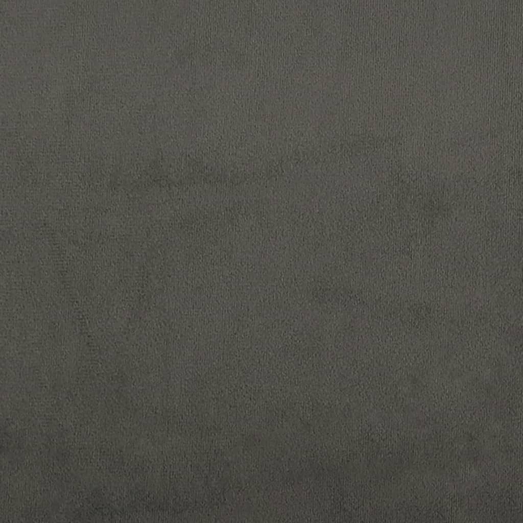 vidaXL vedrumadrats, tumehall, 120x190x20 cm, samet